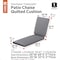 Classic Accessories FadeSafe 80x26x3" Rectangle Patio Quilted Chaise Lounge Cushion, Grey 62-029-GREY-EC - alternate 3